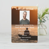 Service commémoratif Invitation Lake Sunset Fishin (Debout devant)