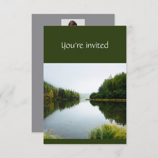 Service commémoratif Invitation Lake Tree Shore Na (Devant / Derrière)