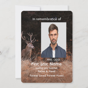 Service commémoratif Invitation Masculine Stag Dee