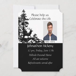Service commémoratif Invitation Masculine Stag Dee