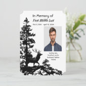 Service commémoratif Invitation Masculine Stag Dee (Debout devant)