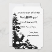 Service commémoratif Invitation Masculine Stag Dee (Dos)