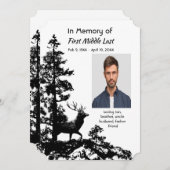 Service commémoratif Invitation Masculine Stag Dee (Devant / Derrière)