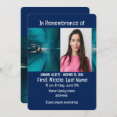 Service commémoratif Invitation nage (Devant / Derrière)