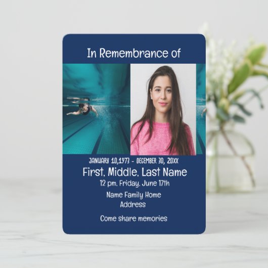 Service commémoratif Invitation nage (Debout devant)