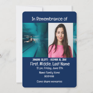 Service commémoratif Invitation nage