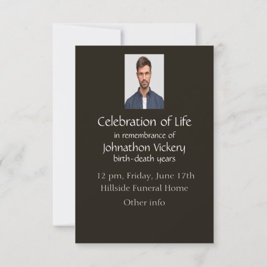 Service commémoratif Invitation Nature Path Trail (Dos)