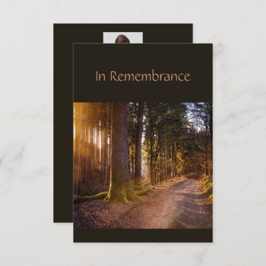 Service commémoratif Invitation Nature Path Trail  (Devant / Derrière)