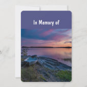 Service commémoratif Invitation Ocean Sunset Boat (Devant)