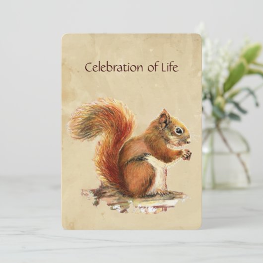 Service commémoratif Invitation Oiseau d'or (Debout devant)