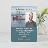 Service commémoratif Invitation Pêcheur commercial (Debout devant)