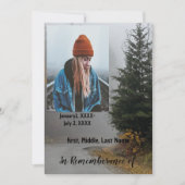 Service commémoratif Invitation Road Fog Feuilles (Devant)