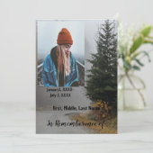 Service commémoratif Invitation Road Fog Feuilles (Debout devant)