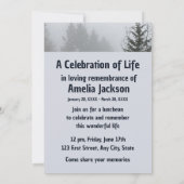 Service commémoratif Invitation Road Fog Feuilles (Dos)