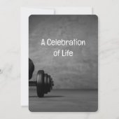 Service commémoratif Invitation Salle de gym Train (Dos)