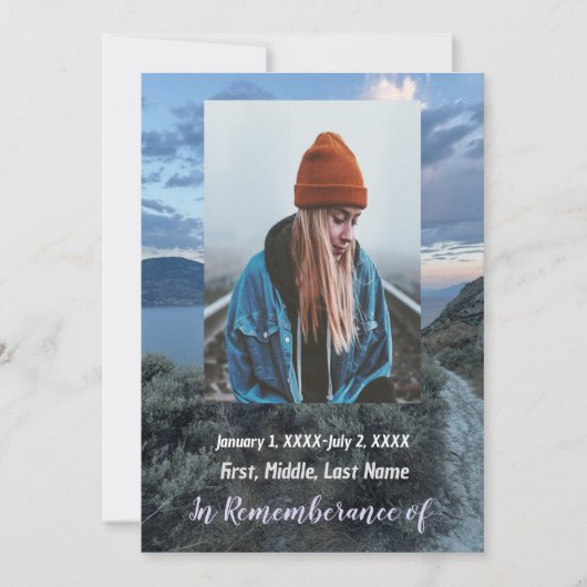 Service commémoratif Invitation Sea Ocean Lake Wav (Devant)