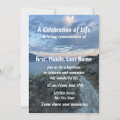 Service commémoratif Invitation Sea Ocean Lake Wav (Dos)