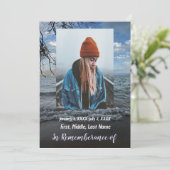 Service commémoratif Invitation Sea Ocean Lake Wav (Debout devant)