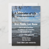 Service commémoratif Invitation Sea Ocean Lake Wav (Dos)