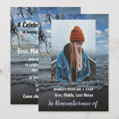 Service commémoratif Invitation Sea Ocean Lake Wav (Devant / Derrière)