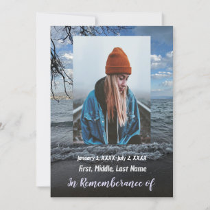 Service commémoratif Invitation Sea Ocean Lake Wav