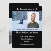 Service commémoratif Invitation Snow Mobile Sports (Devant / Derrière)