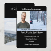 Service commémoratif Invitation Snow Mobile Sports (Devant / Derrière)