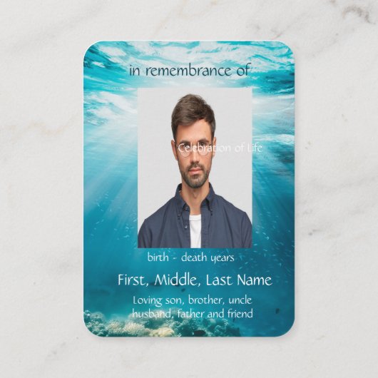 Service commémoratif Invitation sous-marin plongée (Dos)