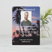 Service commémoratif Invitation Tropical Beach Par (Debout devant)