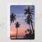 Service commémoratif Invitation Tropical Beach Par (Dos)