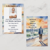 Service commémoratif Invitation Watercolor Beach P (Devant / Derrière)