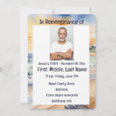 Service commémoratif Invitation Watercolor Beach P (Devant)