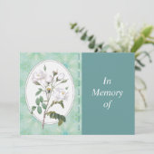 Service commémoratif Invitation Wild White Rose Cu (Debout devant)