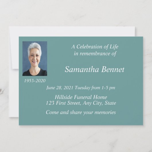 Service commémoratif Invitation Wild White Rose Cu (Dos)