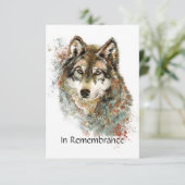 Service commémoratif Invitation Wolf Wildlife Art (Debout devant)