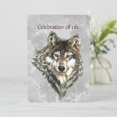 Service commémoratif Invitation Wolf Wolves Animal (Debout devant)