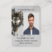 Service commémoratif Invitation Wolf Wolves Animal (Dos)