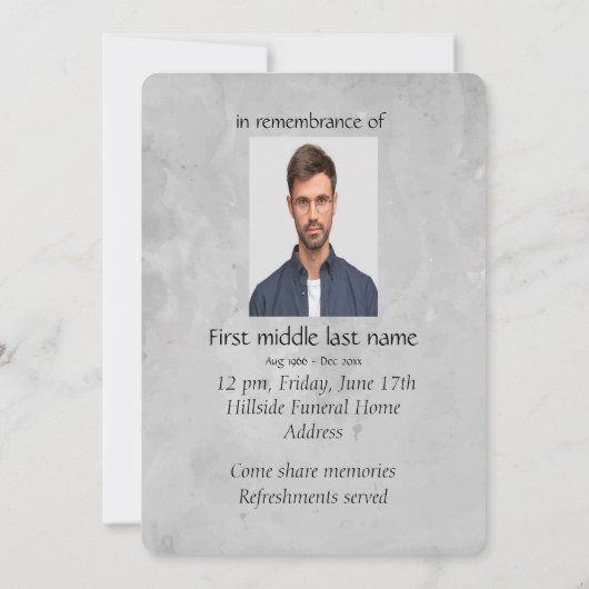 Service commémoratif Invitation Wolf Wolves Animal (Dos)