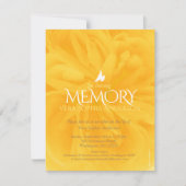 Service commémoratif invitations funéraires à rose (Devant)