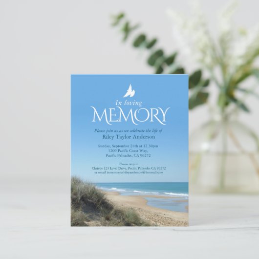 Service commémoratif invitations funéraires de pla (Debout devant)