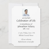 Service commémoratif Invitations Premières nations (Dos)