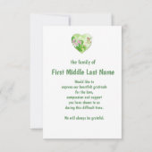 Service commémoratif Merci Aquarelle Hummingbird (Dos)