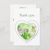 Service commémoratif Merci Aquarelle Hummingbird (Devant / Derrière)