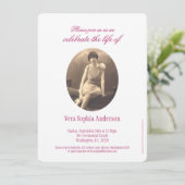 Service commémoratif photo invitations funéraires (Debout devant)