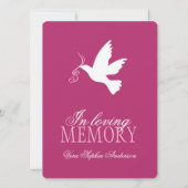 Service commémoratif photo invitations funéraires (Dos)