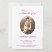 Service commémoratif photo invitations funéraires (Devant)