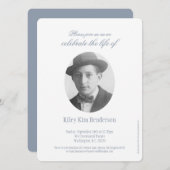 Service commémoratif photo invitations funéraires (Devant / Derrière)