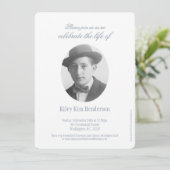 Service commémoratif photo invitations funéraires (Debout devant)