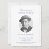 Service commémoratif photo invitations funéraires (Devant)