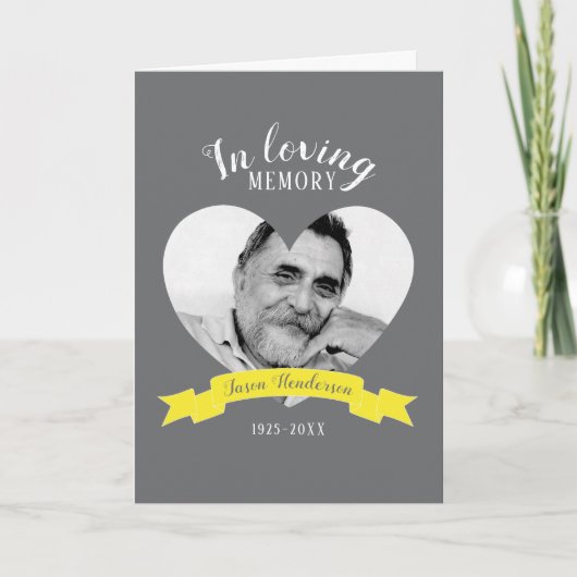 Service commémoratif photo ruban jaune programme (Devant)